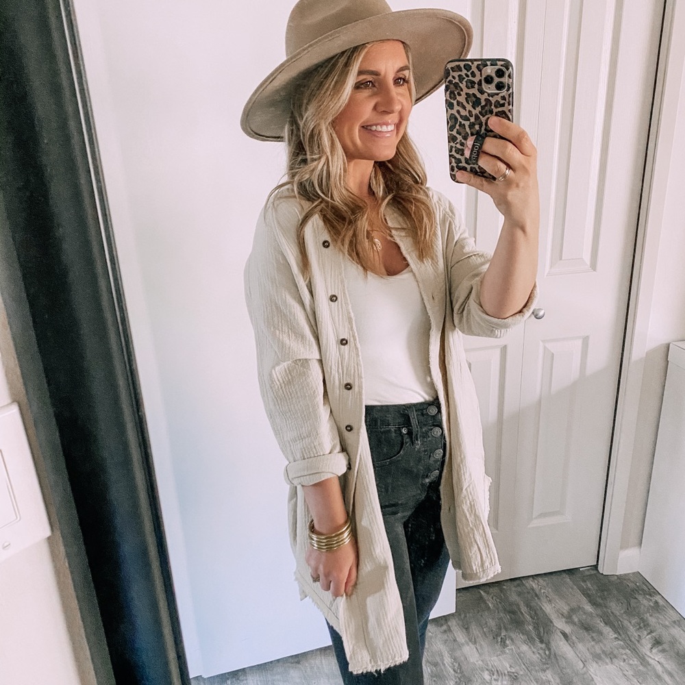 Carly Jean Piper Button Up Top